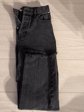 Pac Sun Black High-Rise Straight Leg Jeans